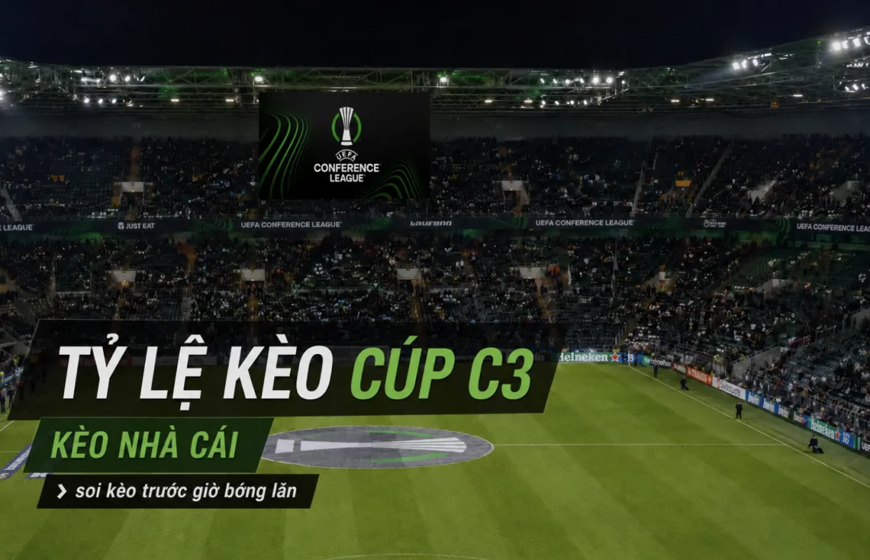 Sân vận động chuẩn bị diễn ra trận đấu UEFA Conference League